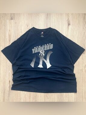 Vintage New York Yankees Shirt Mens XL Blue Baseball MLB 2000 World Series